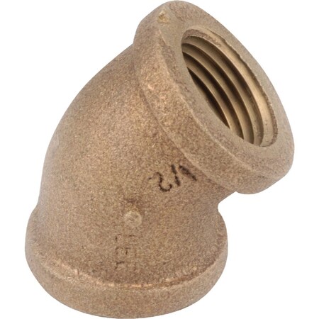 Anderson Metals 1/8'' 45 Deg. Red Brass Elbow, 1/8 Bend 738107-02