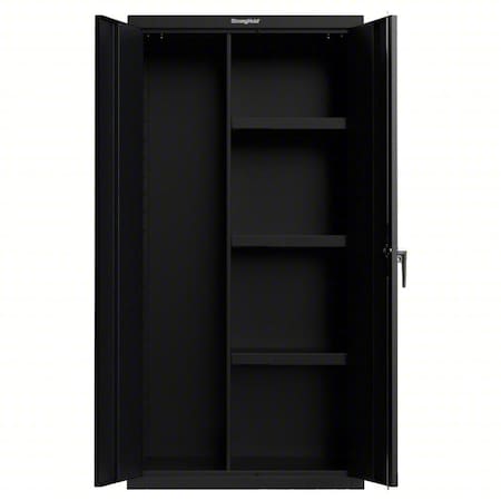 Strong Hold Storage Cabinet, 72 in H, 36 in W, 24 in D, Swing, Electronic Lock; Keyed Lock; Padlock Hasp, Black 36-BC-243-P