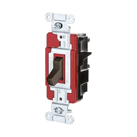 Hubbell Wall Switch, 1 hp, Toggle, 20 A, Brown CSB120ST