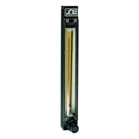 Omega Variable Area Flow Meter w/PTFE Valves, 29.9 SCCM to 299 SCCM Air, 0.47 SCCM to 4.7 SCCM Water, 100 FL-3010SA