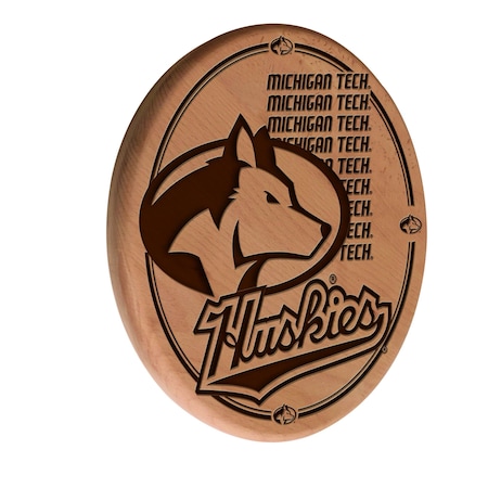 Holland Bar Stool Co Michigan Tech University 13" Laser Engraved Solid Wood Sign WSgnLNatMITech