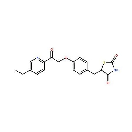 Ak Scientific 5-(4-(2-(5-Ethylpyridin-2-yl)-2-oxoethoxy)benzyl)thiazolidine-2, 4-dione (5mg), CAS 146062-49-9 2172AH-5mg