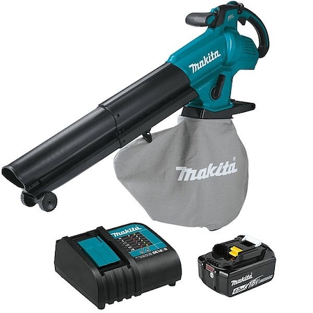 Makita LXT(R) Battery Powered Leaf Blower, Vacuum & Mulcher Kit, 215 cfm, 143 mph, Battery Included XBU07SM1