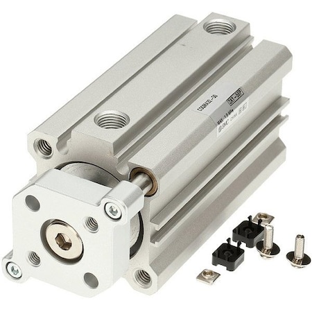 Smc Compact Guide Rod Cylinder, CQM CDQMA32TN-50