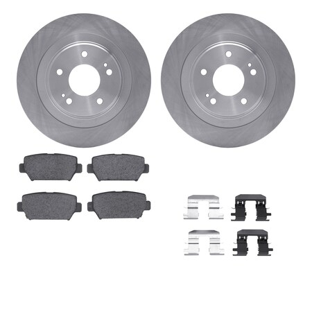 Dynamic Friction Co DFC Brake Rotor with 5000 Brake Pads and Hardware Kit 6512-72310