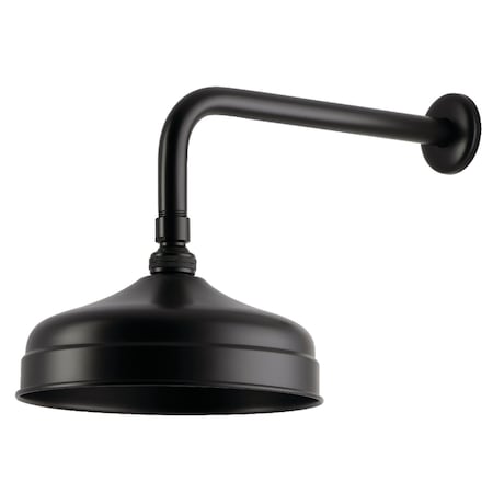 Kingston Brass 8" Round Raindrop Brass Shower Head with 12" Shower Arm, Oil Rubbed Bronze K124K35