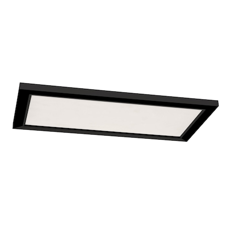 Afx Lugano LED Flush Mount - Black - 12" D x 24" W LGNL2412LAJD4BK