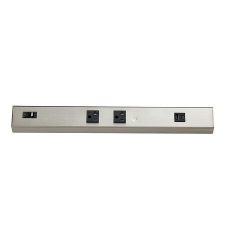 Westgate 18in ANGLED 2-RECEPTACLE 1 USB 20A POWER STRIP BN PSA-18-2R-1U-BN