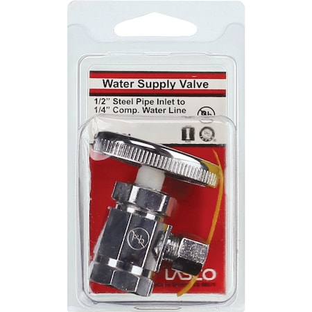 Westlake Pipe & Fittings 1/2'' FIP Inletx1/4'' Compression Outlet Multi-Turn Style Angle Valve 6/1/7271