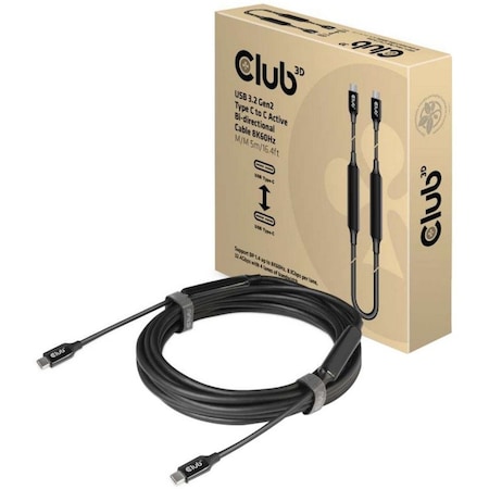 Club 3D B.V USB-C TO USB-C BI-DIRECTIONAL ACTIVE CABLE WITH A RE-TIMER CHIPSET FOR ENHANCING CAC-1535