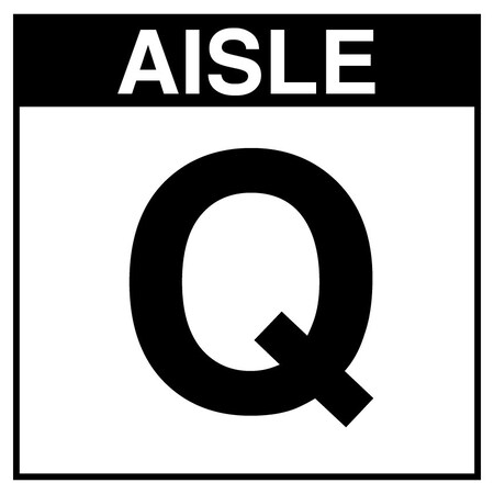 5S Supplies Warehouse Aisle Q Sign - 24in x 24in - SINGLE - NONE - PVC AISLE-Q-24X24-SINGLE-NONE