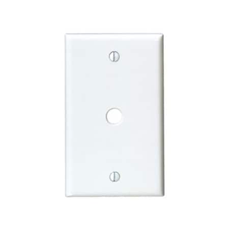 Leviton Telephone/Cable Wallplate, Standard Size, Gang 1, White 88013