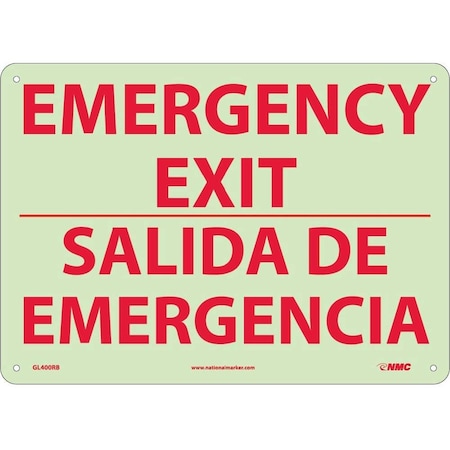 Nmc Emergency Exit Sign - Bilingual GL400RB