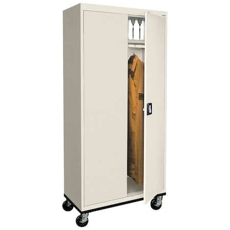 Sandusky Lee Solid Door Storage Cabinet, 36 in W, 72 in H, 24 in D, Putty TAWR362472-07