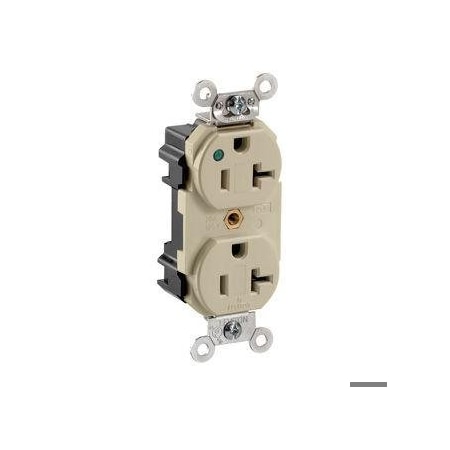 Leviton Straight Blade Receptacle, 5-20R, 20 A, 125V AC, Flush Mount, Self-Grounded M8300-PLI