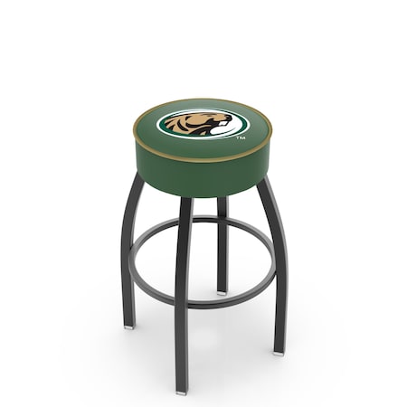 Holland Bar Stool Co 25" 4" Bemidji State Cushion Seat, Blk Wrinkle Base Swivel Bar Stool L8B125BmijSt
