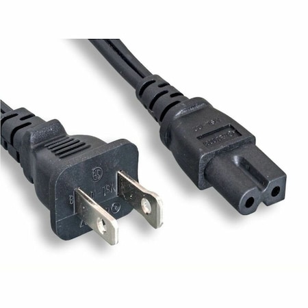 Monoprice Power Cord - Polarized NEMA 1-15P to Polarized IEC 60320 C7_ 18AWG_ 10 41081