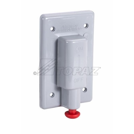 Topaz Plunger Switch Cover, PVC, Rectangle, 2.8125" x 4.5625" 1326