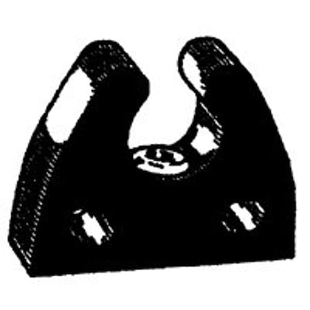 Us Hardware Pole Storage Clip, Rubber, Nickel M-037C