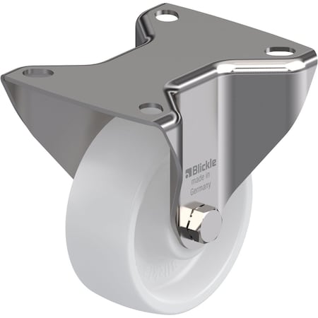 Zoro Select Rgd Plate Caster, Nylon, 3-1/8 in., 330 lb. BX-PO 80XR