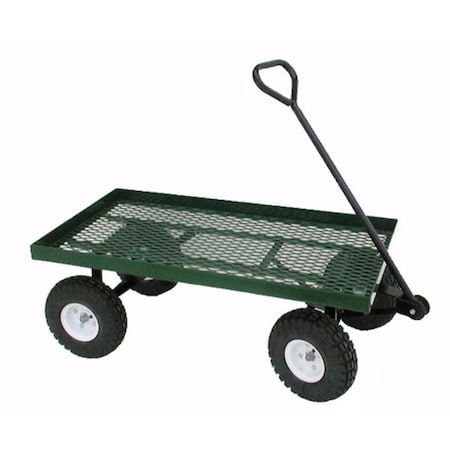 Millside Industries 20 x 38 in. Metal Deck Wagon, Green 20X38WFF