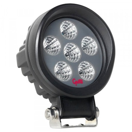 Grote Work Light - 6 High Performance LED; Pedestal Mount; Flood Pattern; Round; Polycarbonate Lens; Black BZ101-5