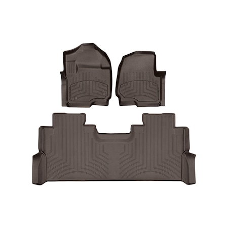 Weathertech Cocoa, Front and Rear FloorLiner HP 471012-1-2IM