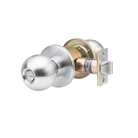 Trans Atlantic Co. HVB Series Heavy-Duty Commercial Cylindrical Knob, Grade 1 Privacy in Stainless Steel DL-HVB40-US32D