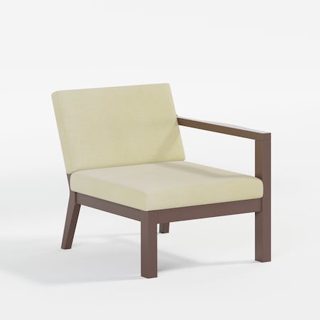 Polybird BREEZE DEEP SEAT SECTIONAL PIECE LEFT CHAIR        TUDOR BROWN POLYBIRD P101-TB-CACA