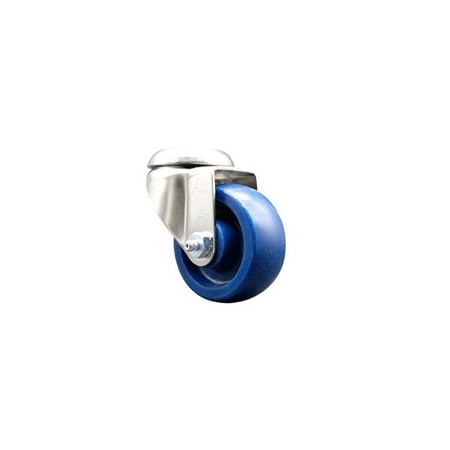Service Caster 3 Inch 316SS Solid Polyurethane Wheel Swivel Bolt Hole Caster SCC-SS316BH20S314-SPUS