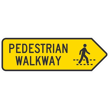 Lyle Pedestrian Walkway (with Symbol), 27x9, Engineer Grade, Yellow G-14549-EG_27x9