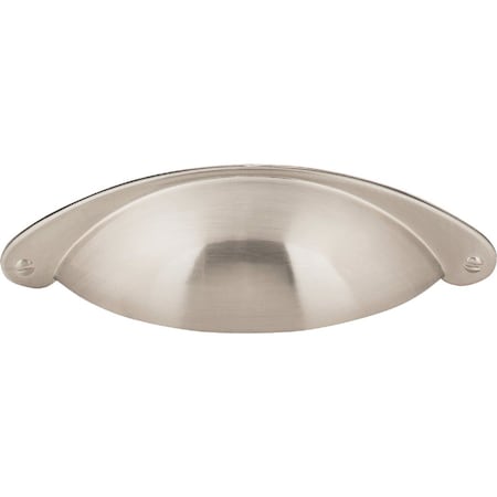 Hardware Resources Jeffrey Alexander Lyon 4-15/16'' Overall Length Satin Nickel Cabinet Cup Pull 8233SN