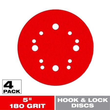 Diablo 5in. 180-Grit Hook & Lock ROS Sanding Discs, 10PK DCD050180H04G