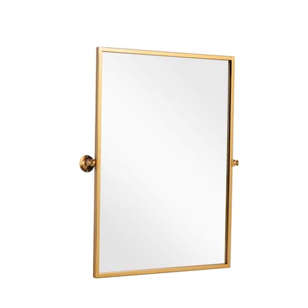 Homeroots 36" Gold Metal Framed Full Length Hanging Mirror 564459
