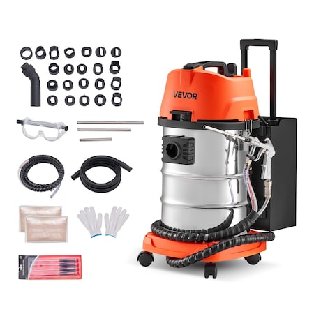 Vevor Walnut Blaster 30L 1200W Automotive Engine Carbon Cleaner with 23 Adapters JT-G1