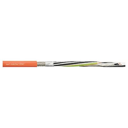 Chainflex ServoMotorCable, Orange, 0.57in-OD, 1000V CF887-40150201
