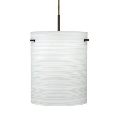 Besa Lighting Besa Tamburo 8 Pendant, Chalk, Bronze Finish, 1x 11W LED 1JT-4006KR-LED-BR