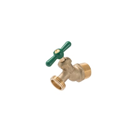 Proline Series Brass 3/4-in MIP x 3/4-in MHT No Kink Hose Bibb - Lead-Free 102-304NL