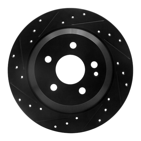 Dynamic Friction Co DFC Brake Rotor - Drilled and Slotted - Black 633-63161L