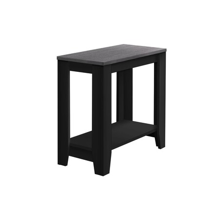 Homeroots 22" Black And Gray End Table With Shelf 333047