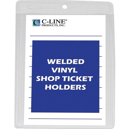 C-Line Products 4" x 6" Heavyweight Vinyl Welded Shop Ticket Holders, 50/BX 80046