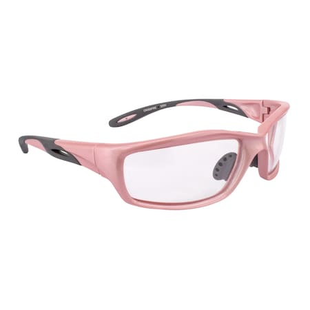Crossfire Safety Glasses, Clear Lens, Pearl Pink Frame, Full-Frame, Yes, 1 PR 2254