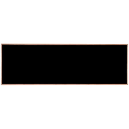 Aarco Porcelain on Steel Chalk Board, Black Porcelain on Steel Chalk Board w/ a Red Oak Frame, 48''Hx144''W OS48144B