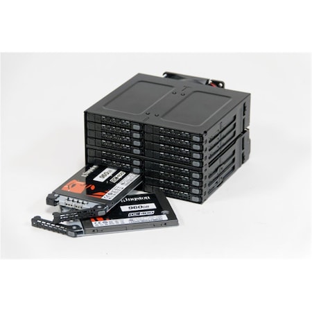 Icy Dock 2.5 in. Rugged Full Metal 16 Bay Backplane Cage, Black MB516SP-B