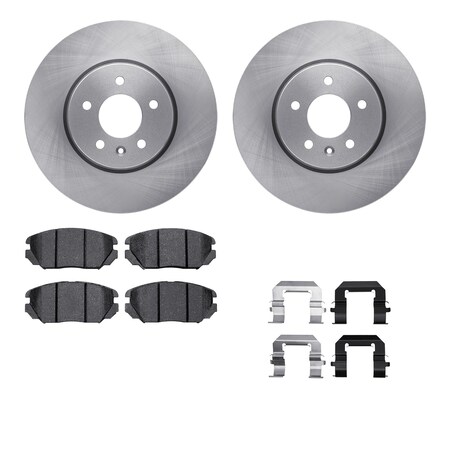 Dynamic Friction Co DFC Rotors with EURO 5000 Ceramic Brake Pads includes Hardware 6612-46089