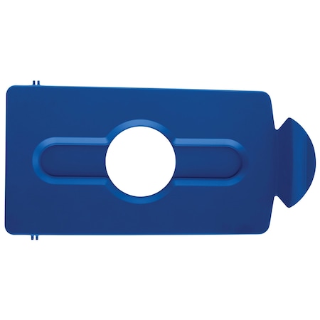 Rubbermaid Commercial 23 gal, 33 gal Bottle and Can Recycling Container Top, Blue, 1 Openings 2007889