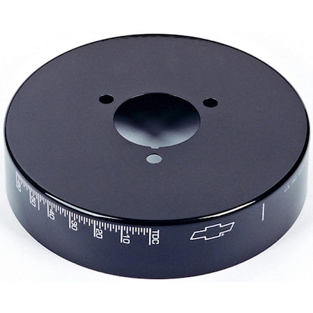 Powerplay 141728 8 in. Harmonic Balancer Cover for 1955-2004 Chevrolet Small Block V8 - Black PO3569922
