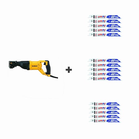 Dewalt Reciprocating Saw, 1.125 in L, 120 V AC DWE305/20566618R/20566618R/20566618R