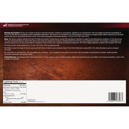 Signify Vintage 75W Equivalent Amber ST19 Medium LED Decorative Light Bulb, 4PK 573971