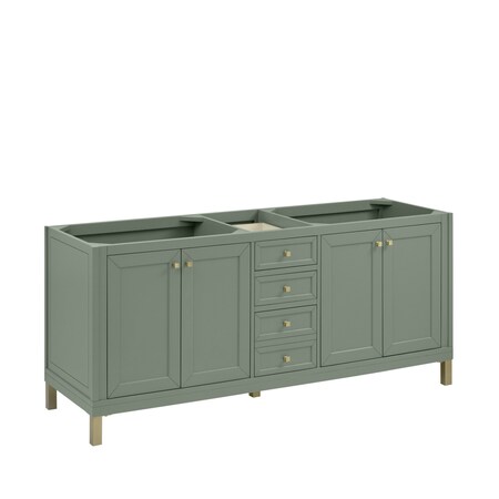 James Martin Vanities Chicago 72 in. Double Vanity, Smokey Celadon 503-V72-SC